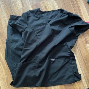 Black Petite scrub set